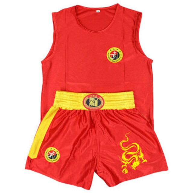 New Embroidery Dragon Kids Adults Jiu Jitsu Muay Thai MMA Boxing Shorts Set Sanda Grappling Sparring Uniforms Outfits Brand 2020