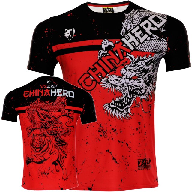 Jiu Jitsu Muay Thai T Shirt Men Homme Boxing MMA T Shirt Gym Tee Shirt Fighting Fighting Martial Arts Fitness Training VSZAP