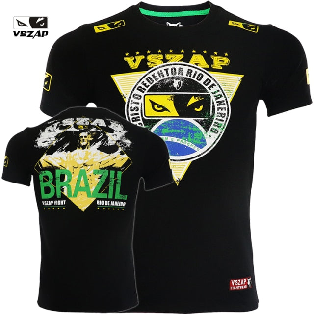 Jiu Jitsu Muay Thai T Shirt Men Homme Boxing MMA T Shirt Gym Tee Shirt Fighting Fighting Martial Arts Fitness Training VSZAP