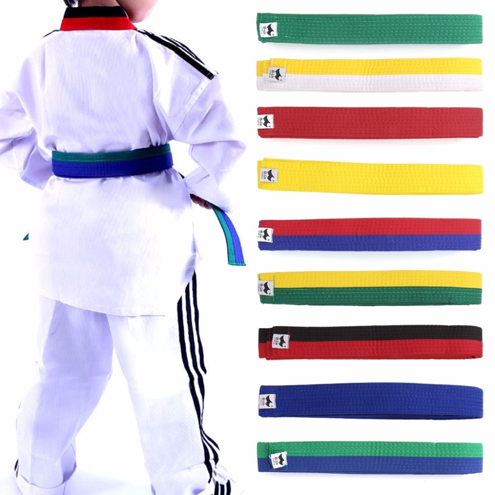 Professional Taekwondo Belt Karate Judo Double Wrap Martial Arts Stripe Sports Belt 2.5 Meters