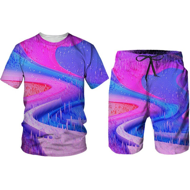 3D Cobra Kai Print Mixed Martial Arts T-Shirts+Shorts Sport Suit Men's Gym Training Fighter Sportwear Tracksuit Set 2 Pcs Cool