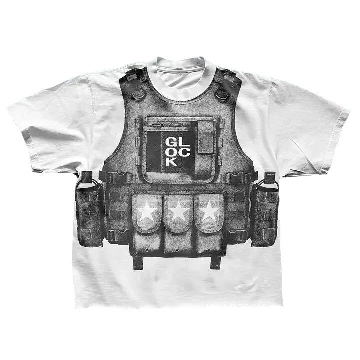Harajuku Street Printed Large T-shirt Gothic