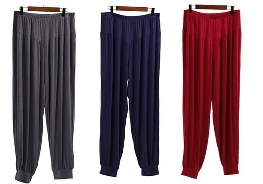 Square Dance Men Plus-sized Plus Size Loose Elastic Leisure Thin And Soft Practice Yoga Home Pants Lantern Anti Mosquito Pants