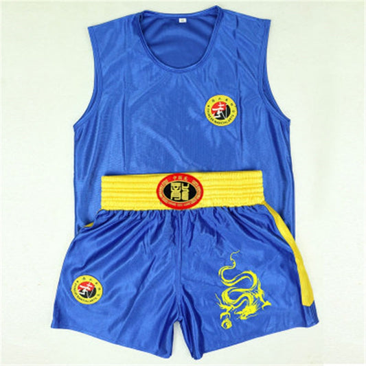 2020 New Embroidery Dragon Kids Adults Jiu Jitsu Muay Thai MMA Boxing Shorts Set Sanda Grappling Sparring Uniforms Outfits Brand