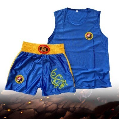 Unisex Boxing Uniform Sanda Suit Kongfu Uniform Bruce Lee Wushu Clothing Martial Arts Performance Costume for Children Adult