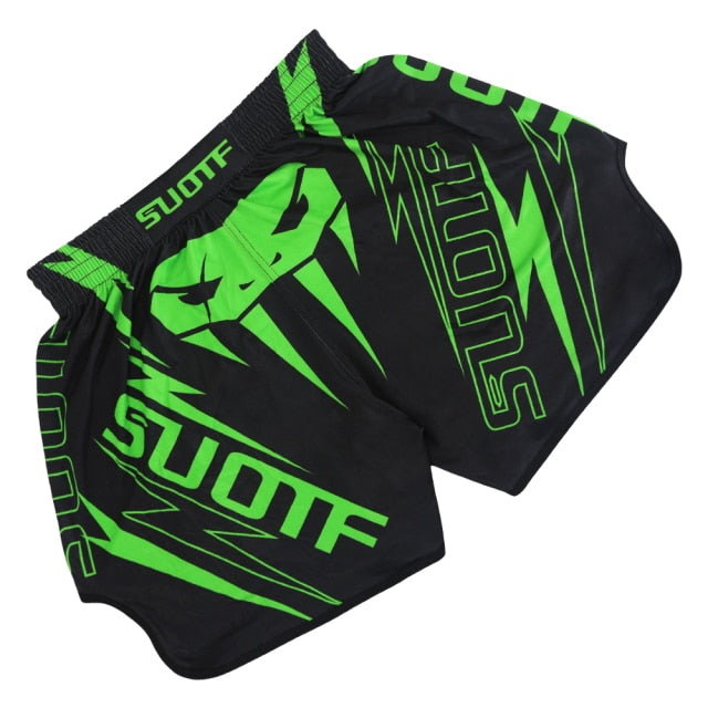 Muay Thai Shorts Printed Men's Shorts MMA Fighting Pants Taekwondo Sanda Martial Arts Clothing Ladies Children's Boxing Pants