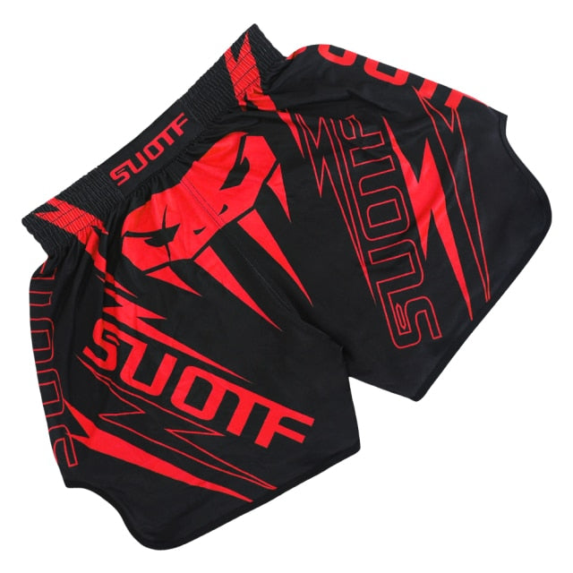 Muay Thai Shorts Printed Men's Shorts MMA Fighting Pants Taekwondo Sanda Martial Arts Clothing Ladies Children's Boxing Pants