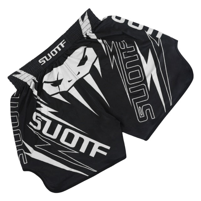 Muay Thai Shorts Printed Men's Shorts MMA Fighting Pants Taekwondo Sanda Martial Arts Clothing Ladies Children's Boxing Pants