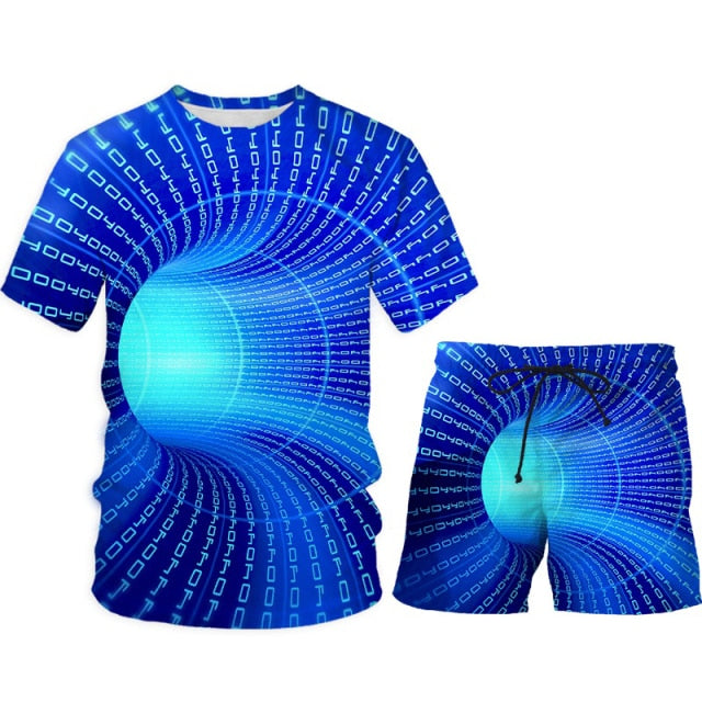 2 Pcs Cool 3D Cobra Kai Print Mixed Martial Arts T-Shirts+Shorts Sport Suit Men's Gym Training Fighter Sportwear Tracksuit Set