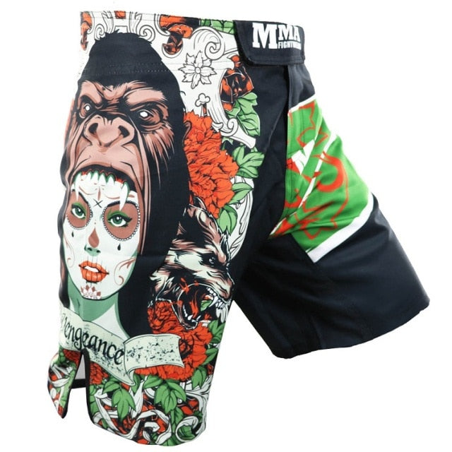 MMA Combat Sports Mixed Martial Arts Training Shorts Beach Fitness Jiu-jitsu Running Muay Thai Sanda Martial Arts Style