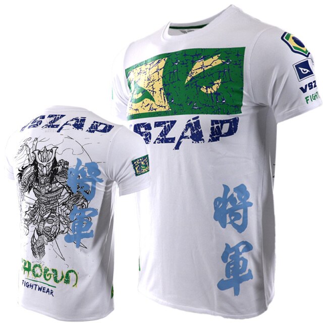 VSZAP Bangkok Boxing MMA T Shirt Gym Tee Shirt Fighting Martial Arts Fitness Training Wolf Muay Thai T Shirt Men Homme S-4XL